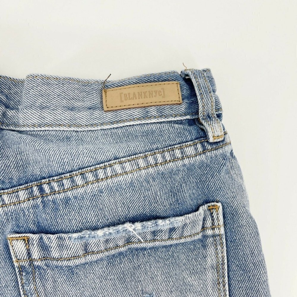 Blank NYC Mid Rise Distressed Denim Button Fly Cut Off Jean Shorts - Picture 4 of 7